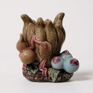 Vintage Japanese Ceramic Vase W/ Harvest Motif circa 1950 -1970's